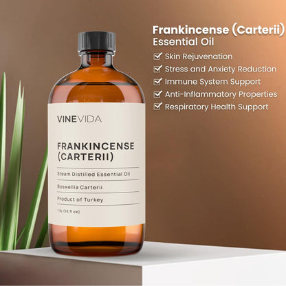 VINEVIDA Frankincense Essential Oil - 16 oz Undiluted - DIY Candle Scents - Safe for Skin