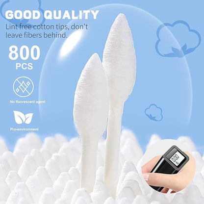 Pointed tip cotton swabs, 800