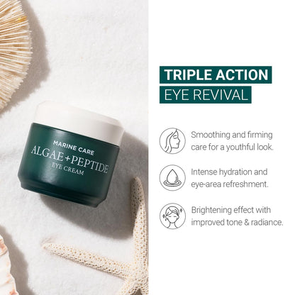 HEIMISH Marine Care Eye Cream 1.01fl.oz/30ml, Anti Aging Under Eye Cream, Rich Hydrating Formula with Peptides, Niacinamine for Dark Circles, Puffiness & Wrinkles, Korean Skincare