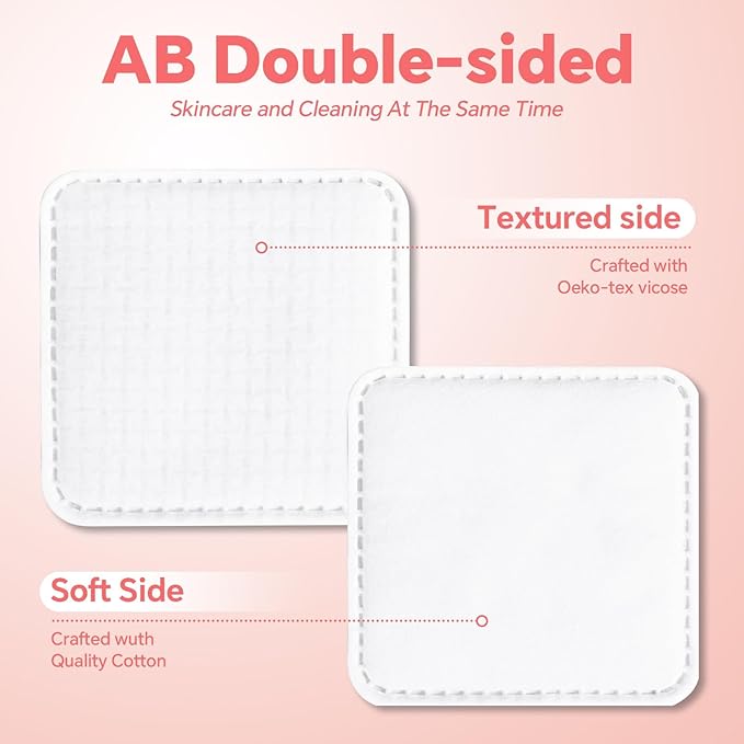 Square cotton pads, 100% cotton