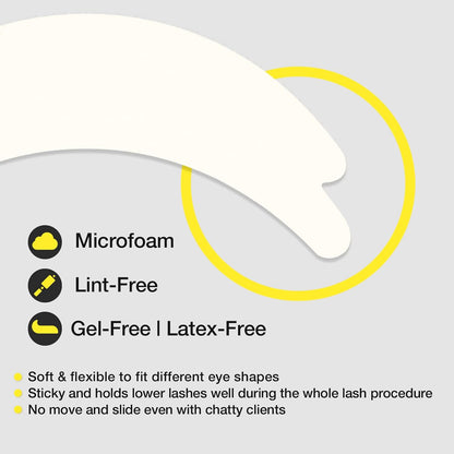 LASHVIEW 50 Pairs Eye Pads,Under Eye Pads for Eyelash Extension,Microfoam Eye Pads,Natural NO Hydrogel,Lash Extension Lint Free,Fit Most Eye Shape, Stick Well,Hypoallergenic,Waterproof