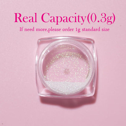 Pretty Diva Aurora Chrome Nail Powder - 0.3g Aurora Mermaid Unicorn Iridescent Chrome Powder for Nails