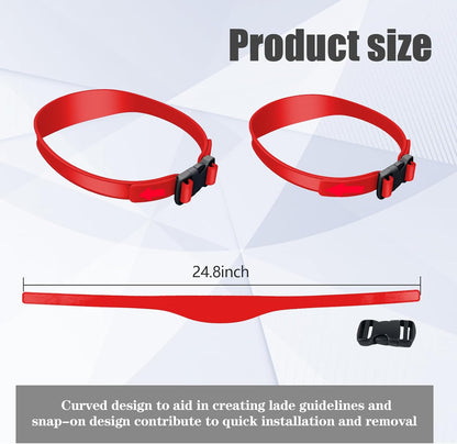 Neckline Shaving Template and Adjustable Hair Trimming Guide,DIY Self Haircutting System, Shaving and Keeping a Clean and Straight Neck Hairline,Easy Use Tool Soft Portable (Red)