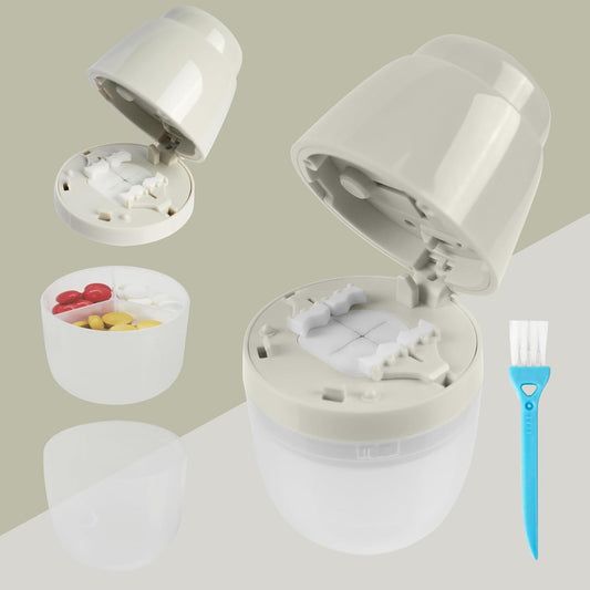 Multi-Function Pill Cutter, 1/2 and 1/4 Pill Splitter for Small and Tiny Pills,Portable and Adjustable Cutter,Storage Case