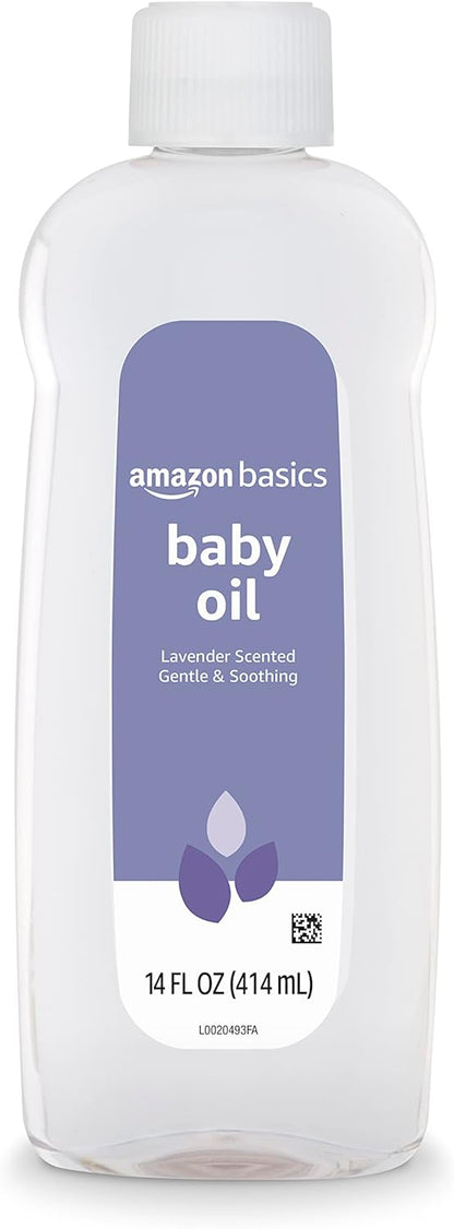 Amazon Basics Baby Oil, Lavender Scented, 14 Fluid Ounce, 1-Pack (Previously Solimo)