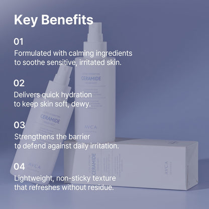 AVCA Ultra Hydrating Ceramide Cream Mist – Milky Face Mist with 5 Ceramides for Deep Moisture, Soothing & Dewy Glow, Lightweight Hydrating Facial Spray for All Skin Types (5.07 fl oz)