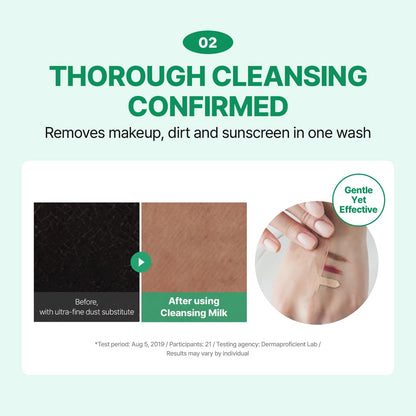 MAKE P:REM Safe Me. Relief Moisture Cleansing Milk, Hydrating Gentle Face Wash for Sensitive Skin with Soy Protein, Korean Milky Cleanser, Korean Skin Care, 6.76 Fl.Oz, 200ml