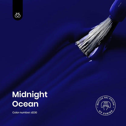 Beetles Navy Blue Gel Nail Polish, 15ml Midnight Ocean Dark Blue Soak Off Uv LED Nail Lamp Gel Nail Polish Manicure Salon and DIY at Home