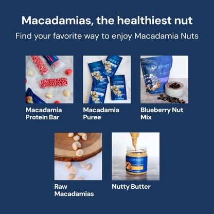 Blueprint Bryan Johnson Raw Macadamia Nuts - No Palm Oil - Keto and Low Carb Snack - No Added Sugar, Vegan, Non GMO, Keto and Paleo Friendly (4 Ounces)