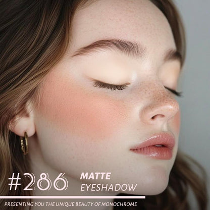 Monochrome Matte Eye Shadow Palette,Nude Beige Neutral Nude Matte Pressed Powder Single Eyeshadow,Natural Long Lasting Naturing-Looking Eyeshadow,Talc,Paraben Vegan & Cruelty Free