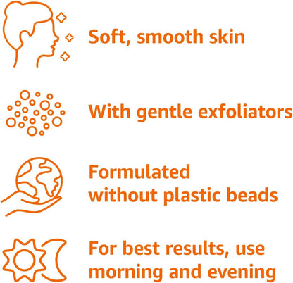 Amazon Basics Replenishing Cleanser Exfoliating Face Wash, Unscented, 6.78 fl oz (Pack of 3)