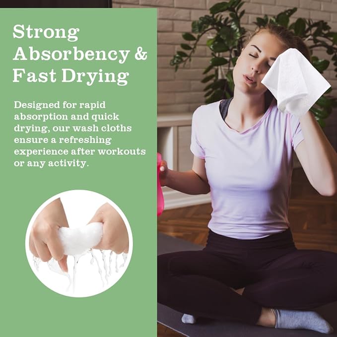 Washcloths bulk - 100 pack