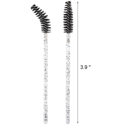 Tbestmax 2000 Disposable Mascara Wands Eyelash Brush Spoolies for Eyebrow Eye Lash Extension Black