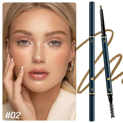 5 Pcs Waterproof Professional Makeup Micro Brow Pencil, Light Coffee Brow Kit with Eyebrow Brush, Ultra-Fine Mechanical Pencil, Eyebrow Pencils for Women(C02#Light Coffee, 5Pcs)