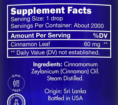 Cinnamon Essential Oil, Food Grade, for Candy, Cooking, Baking – 100% Pure, Edible, Cinnamon, Leaf, Oil, by Zongle Therapeutics, 4 OZ