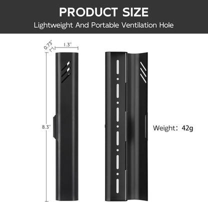 Travel Toothbrush Case, 2Pack Portable Toothbrush Holders, Durable Aluminum Toothbrush Storage Box, Small Breathable Manual Toothbrush Container for Traveling, Camping, Business Trip - Black