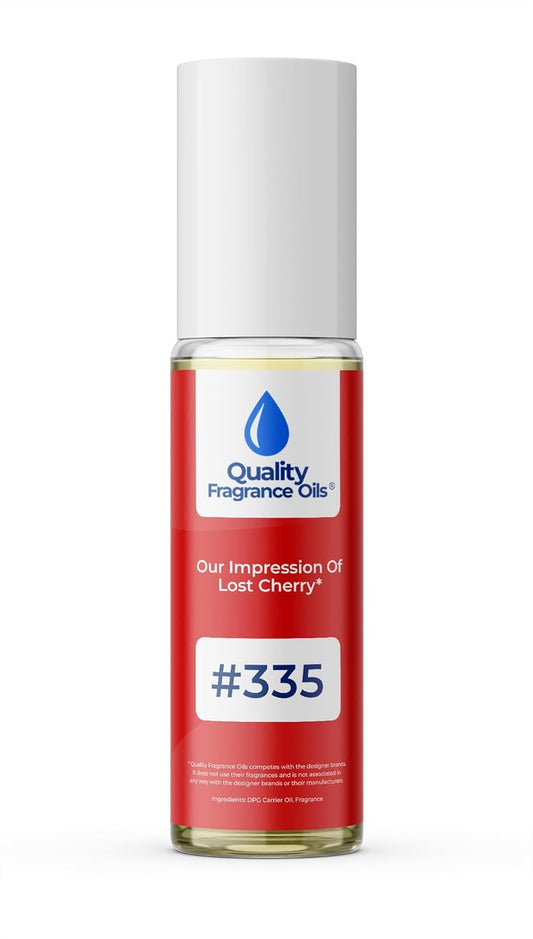 Quality Fragrance Oils' Lost Cherry Impression #335 | Long-Lasting Perfume Oil, Alcohol-Free, Strong Scent, 10ml Roll-On | Affordable Alternative to Designer Fragrances
