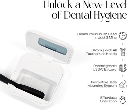 Mondano UV-C Toothbrush Sanitizer and Holder, Toothbrush Case - Manual/Electric Toothbrush Cover for Any Toothbrush Head - Rechargeable Toothbrush Travel Case, Tooth Brush Cover Cap for Home