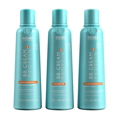 Richée Professional | Liso BB Cream Kit | Pure Active Ingredients And Extraordinary Shine | (3x) 250 ml / 8.4 fl.oz.