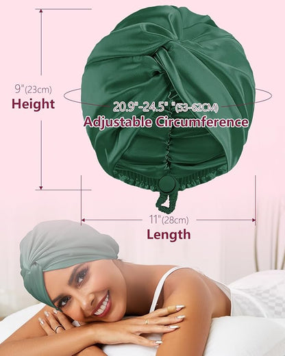 Adjustable silk satin hair bonnet