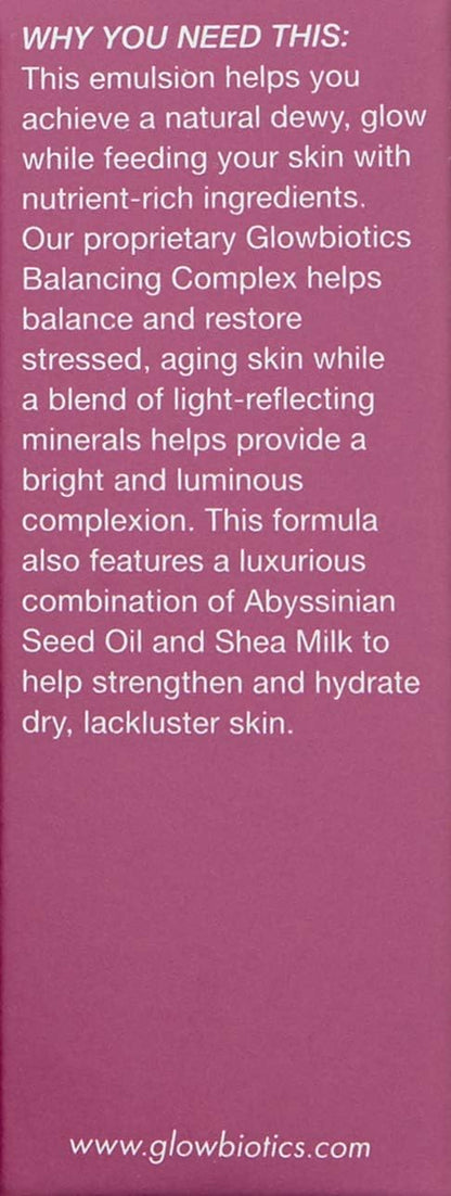Glowbiotics Probiotic HydraGlow Illuminating Serum Pink: Hydrating Dew Drops for Radiant Skin, Illuminating Glow Enhancer with Hyaluronic Acid and Probiotics, 1 Fl Oz