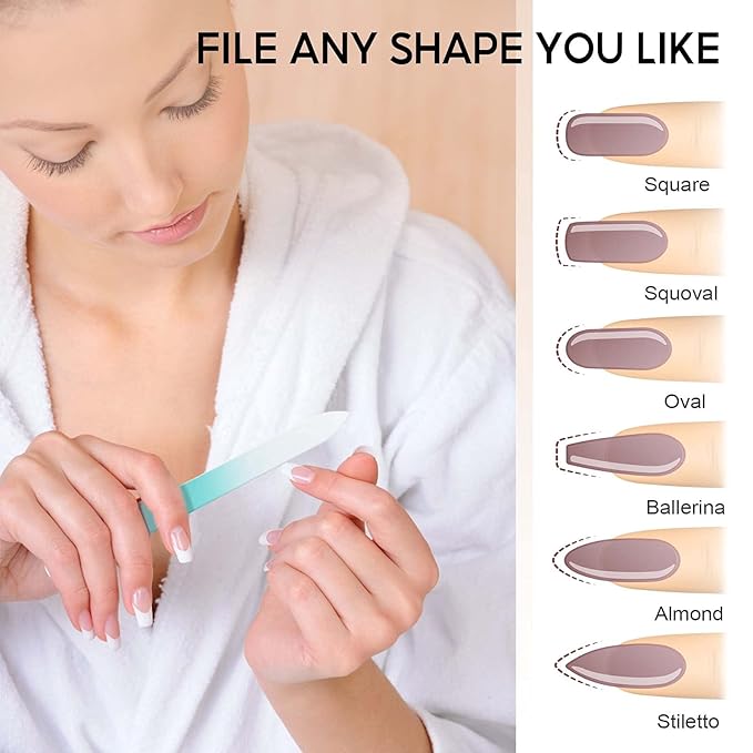 Crystal glass nail file, nail