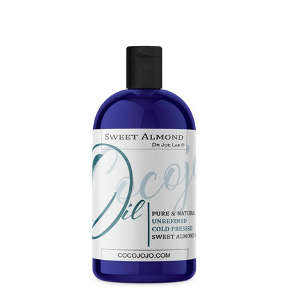 Dr Joe Lab Almond Oil 16 oz Pure Natural Sweet Almond Oil Cold Pressed Unrefined Extra Virgin - for Hair Skin Body Nail and Beard Carrier Oil for Essential Oils - Moisturizing & Nourishing