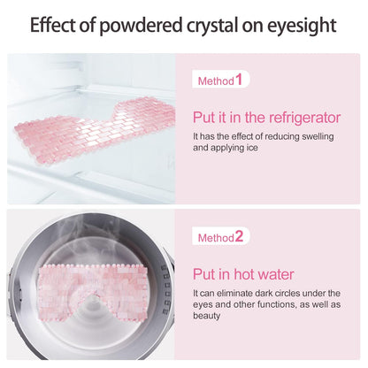 Jade Eye Mask, Rose Quartz Eye Mask，Gemstone Eye Mask Anti Aging Therapy Hot or Cold Using