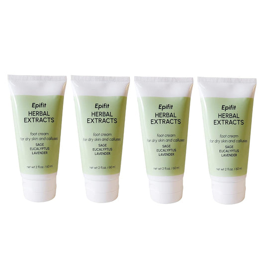 Aromatherapy All Natural Moisturizer Foot Cream with Rosemary Lavender Eucalyptus Sage and Seaweed 2 Ounces 4 pack