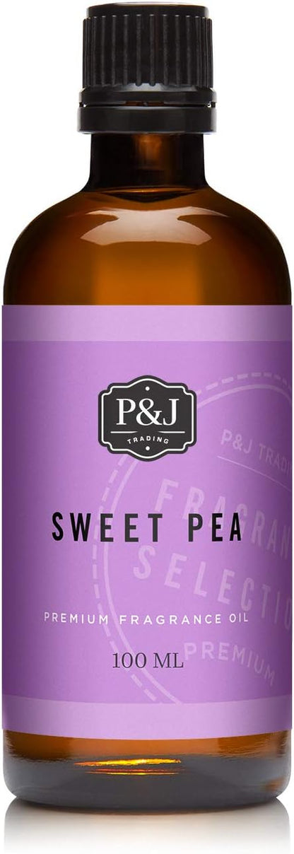 P&J Trading Fragrance Oil | Sweet Pea Oil 100ml - Candle Scents for Candle Making, Freshie Scents, Soap Making Supplies, Diffuser Oil Scents