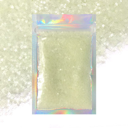 Holographic Body Glitter. Chunky Face Glitter, Hair Glitter, Eye Glitter and Body Glitter for Women. Rave Glitter, Festival Accessories, Cosmetic Glitter Makeup. Loose Glitter Set (Glow Stars)
