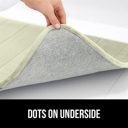 GORILLA GRIP Memory Foam Bath Mat, Soft Absorbent US Designed Bathroom Rug, Gripping Dots Machine Washable Bathmat, Cushioned Floor Mats, Shower Sink Rugs Room Décor Accessories, 36x24 Sage