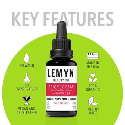 Prickly Pear Oil Royal Radiance | Freshly Made | Supercharged with Clinically Proven THD Vitamin C | The Queen of Oils | Luxurious Hydration & Glow | Nature’s Crown Jewel