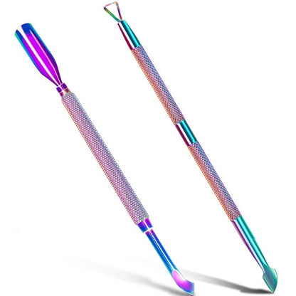 2PCS Metal Chameleon Cuticle Pusher