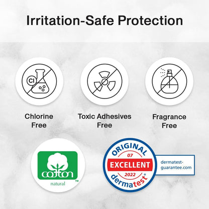 SANDIS Premium 100% Organic Panty Liners - Chemical Free Cotton Ultra Thin Liner for Women | Feminine Sanitary Napkins Unscented Everyday Use Leak Protection (Regular, 36 Count, Wrapped)