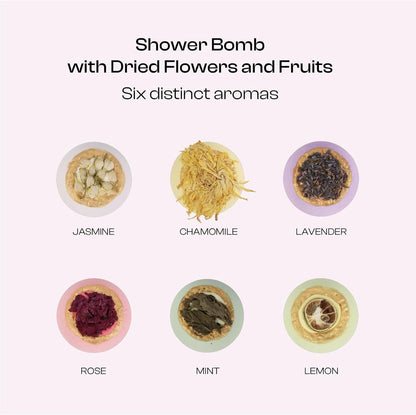 Bath Bombs for Women, Gift Set of 6 Fizzies Luxury Large Size with Real Flowers and Natural Organic Essential Oil, Self Care Gifts for Women, Mon, Daughter, Girlfriend, Kids,Pack of 6 (Multiple)