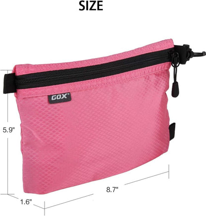 GOX Small Toiletry Bag for Men Bulk Cosmetic Bag Dopp Kit Carry On Zipper Pouch Organization Nylon Small Packing Sack Waterproof