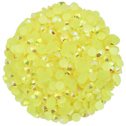 2250 Pcs SS16 4mm AB Flatback Rhinestones for Nails Art Crafts Glitter Round Shine Gems Crystals DIY Clothes Shoes （Citrine AB）