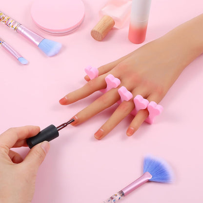 500 Pcs (250 Pairs) Toe Separators Pedicure Tool Kit Soft Toe Spacers for Pedicures Spreaders Finger Dividers for Women Men Feet Nail Toenails Art Painting Polish Spa