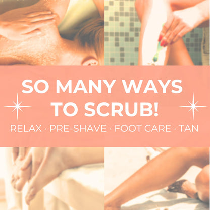 Himalayan Salt Scrub 10 oz - UNCOVER ULTIMATE SKIN HYDRATION and bestow glowing, healthier skin - The best stocking stuffer.