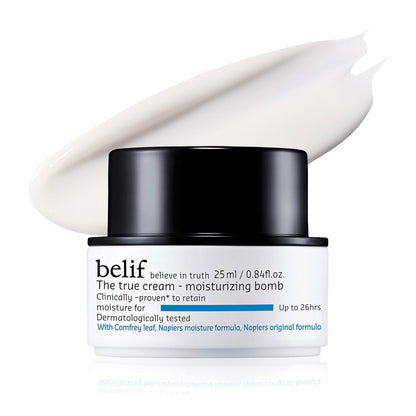 belif The True Cream Moisturizing Bomb with Oak Husk and Vitamin B | Moisturizer | Good for Dry Skin, Dryness Dullness, and Uneven Texture |For Normal, Dry Skin Types
