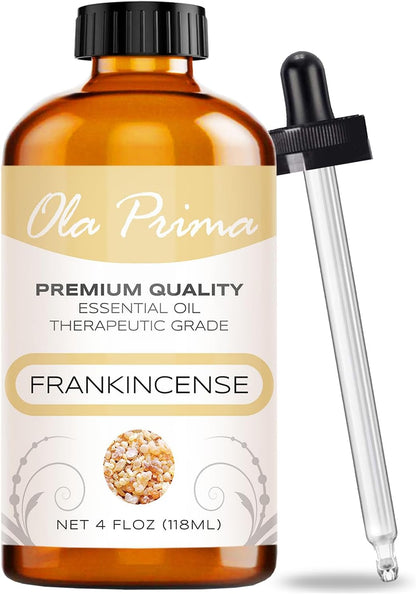 Ola Prima Frankincense Essential Oil 4oz – Frankincense Therapeutic Essential Oil 4 Fluid Ounces