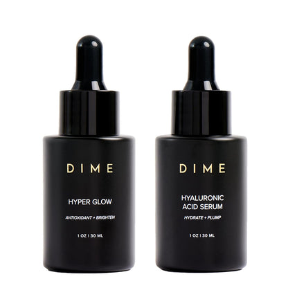 Dime Beauty Serum Set ($64 Value) - Includes Hyaluronic Acid + Hyper Glow Serum (30 ml Each)
