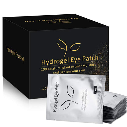 100 Pairs Under Eye Pads, Eyelash Extension 100% Natural Hydrogel Patch Lash Gel Pad for Extensions supplies, Beauty Makeup Mask Kit
