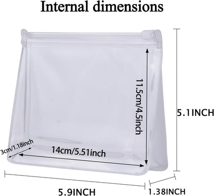 20 PCS Mini Clear Makeup Bag Small Clear Plastic Cosmetic Bags with Zipper Travel Toiletry Makeup Bag