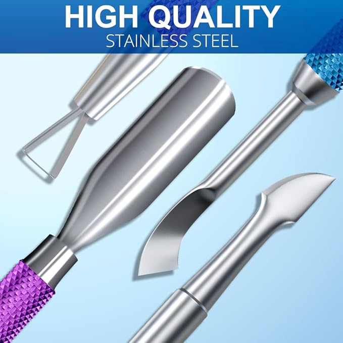 2PCS Metal Blue Purple Mermaid