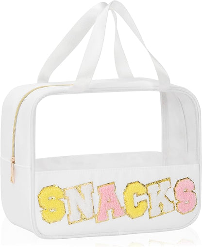 Chenille letter snacks bag zipper