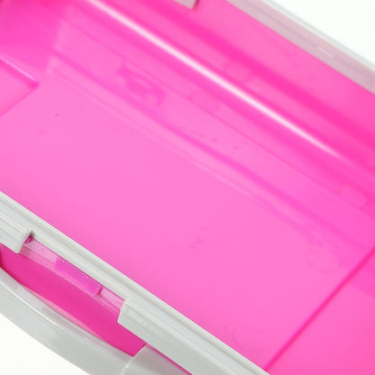 4-Piece Mini Eyelash Box Set Travel Makeup Organizer Portable False Lash Storage Case Pink Rose Red 6.49X3.34X1.96 Inches