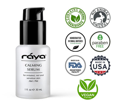 RAYA Calming Serum (504) | Calming Facial Treatment for Irritated and Sensitive Skin | Helps Relieve Inflammation and Reduce Redness