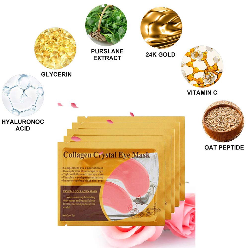Under Eye Patches, 30PCS Pink Eye Mask, Eye Gel Pads With Collagen Treatment for Reducing Dark Circles, Lighten Wrinkles Anti-Aging Moisturizing, Fine Lines Eye Bags Puffiness Women Men
